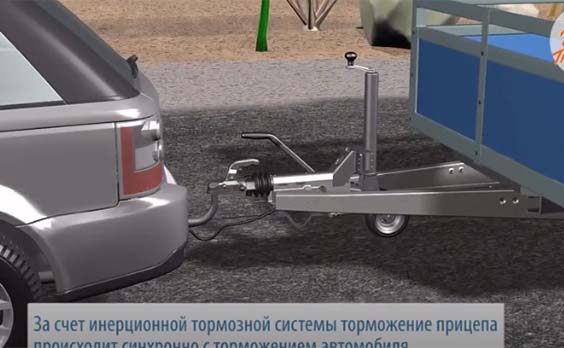 Как работают тормоза на прицепе