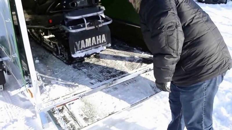 Видеоролик погрузки снегохода в прицеп ССТ-7132-09