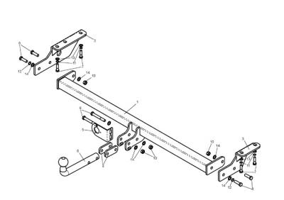 Фаркоп для SUBARU FORESTER (SF;SG) 1997-2008-...