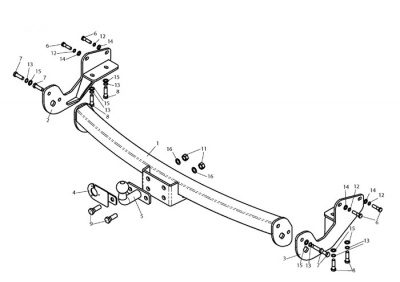 Фаркоп для LEXUS RX 300/330/350/400 (XU3) 2003-2009