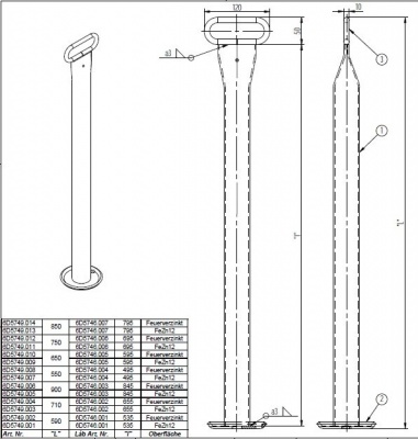 Опорная стойка TL48/750