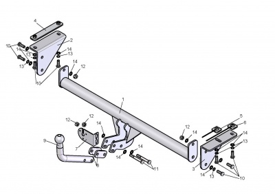 Фаркоп для NISSAN QASHQAI, QASHQAI +2 (J10/J11) 2007 - 2014 / 2014 -2018 / 2019 - ...